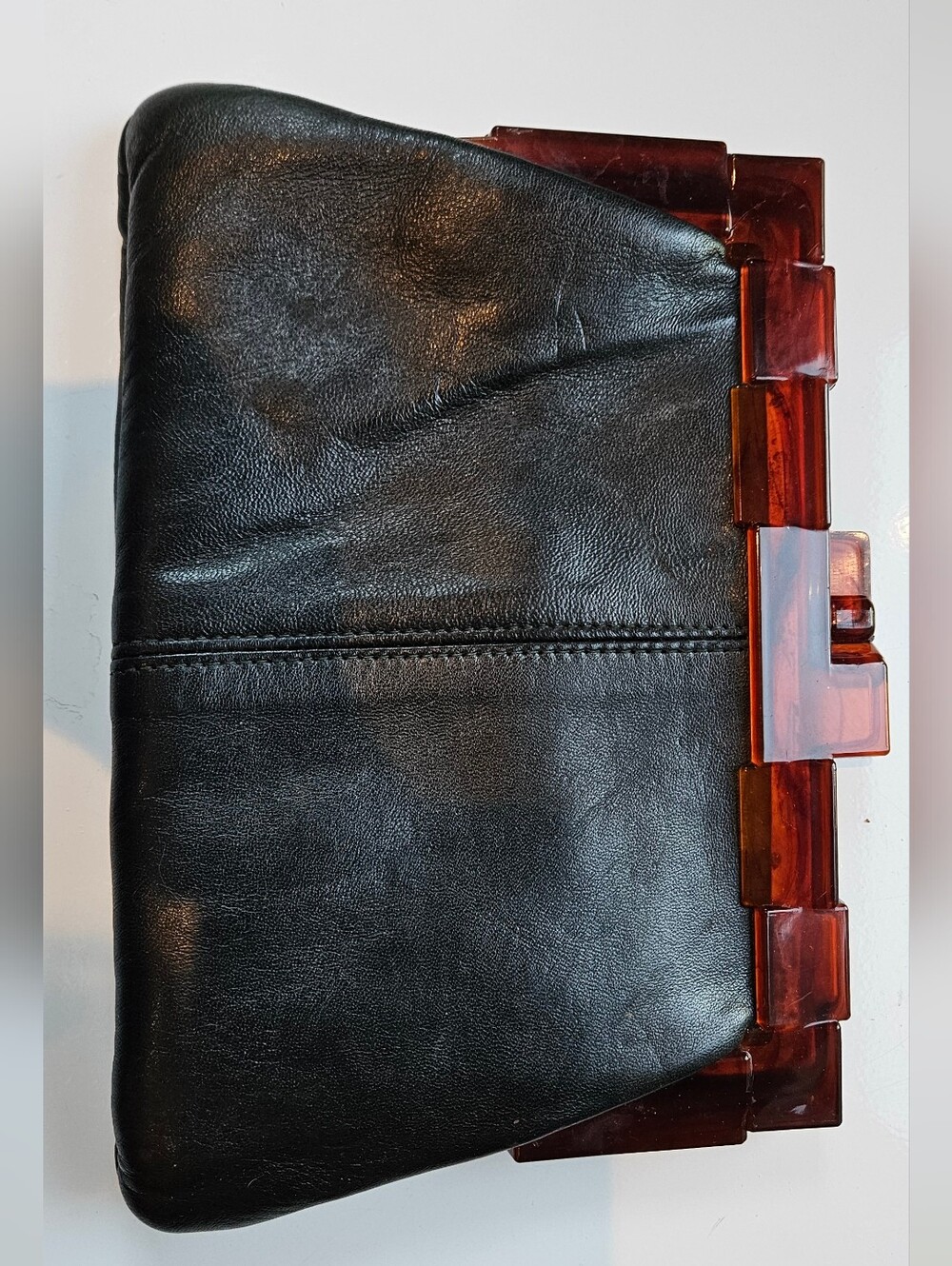Ande Vintage Lucite‑Frame Clutch